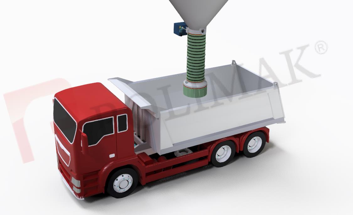 Open Truck Loading Bellows Bulk Solids Handling Truck Loading