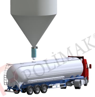 Tanker loading bellow telescopic chutes loading spouts